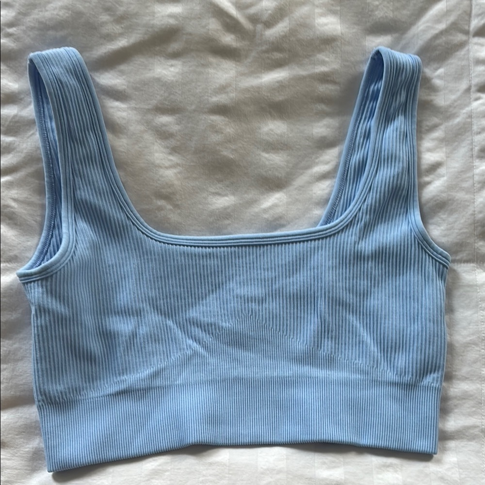 Set of Three Ribbed sports bras /bralettes / crop tops - Picture 6 of 7